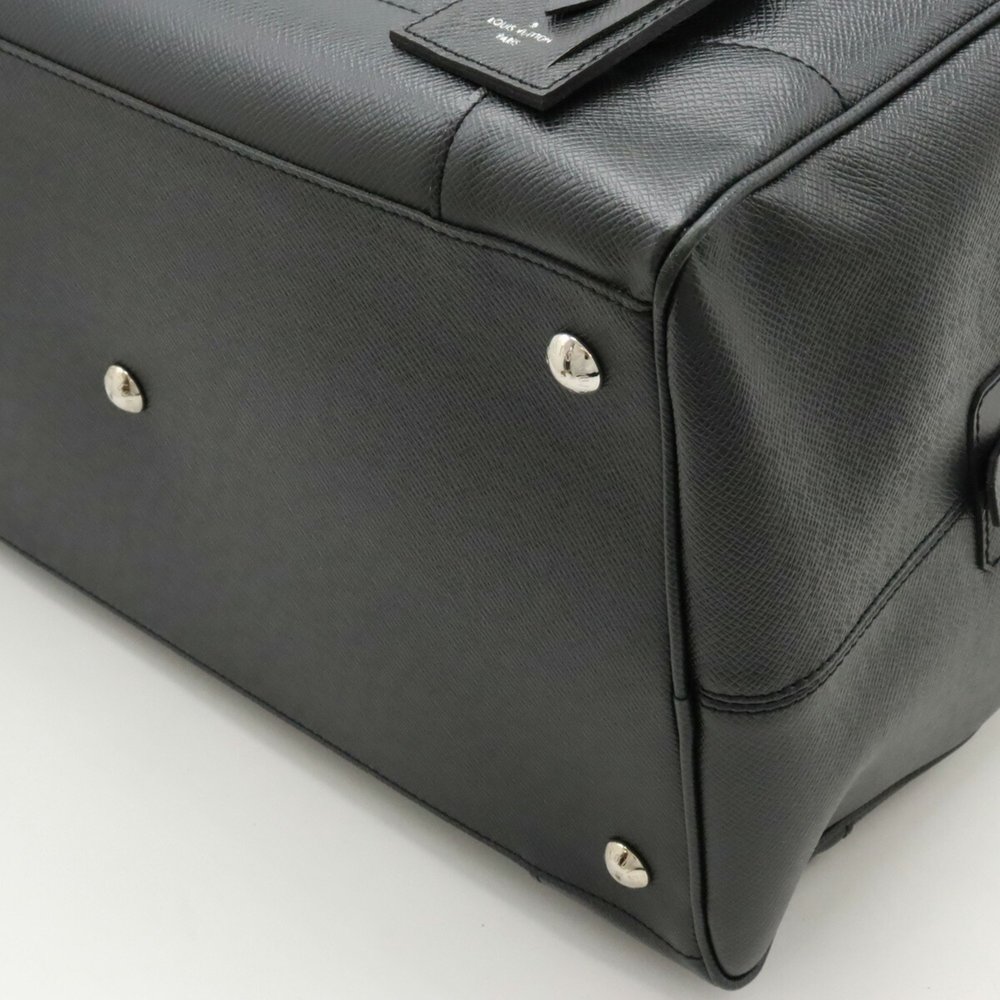 LOUIS VUITTON Taiga Stanislav Boston Bag Handbag Travel Ardoise Black M31152 - Picture 4 of 8